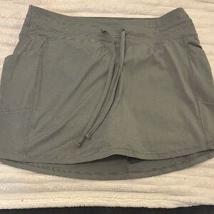 Gray striped Women's Skort